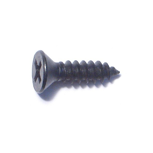 Midwest Fastener Sheet Metal Screw, #8 x 5/8 in, Black Steel Flat Head Phillips Drive, 25 PK 79446 - main